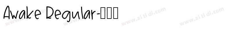 Awake Regular字体转换